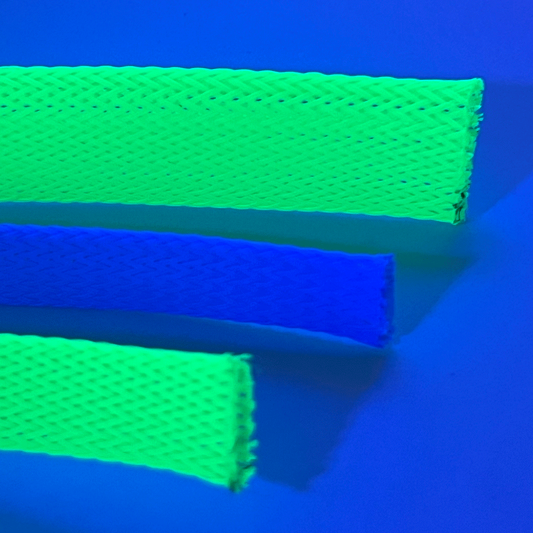 UV-Reactive Fluorescent Polyester Expandable Cable Sleeving
