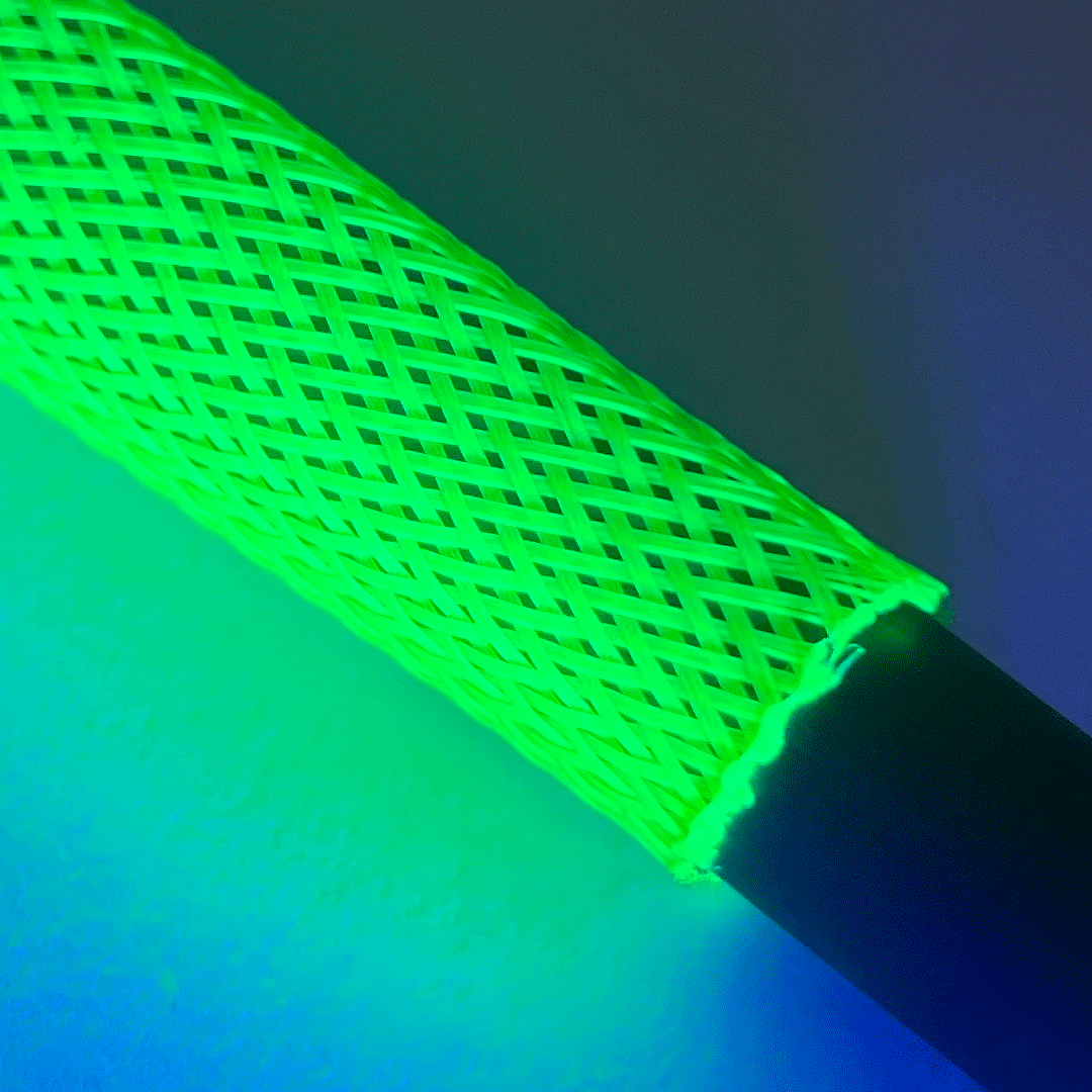 UV-Reactive Fluorescent Polyester Expandable Cable Sleeving