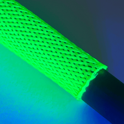 UV-Reactive Fluorescent Polyester Expandable Cable Sleeving