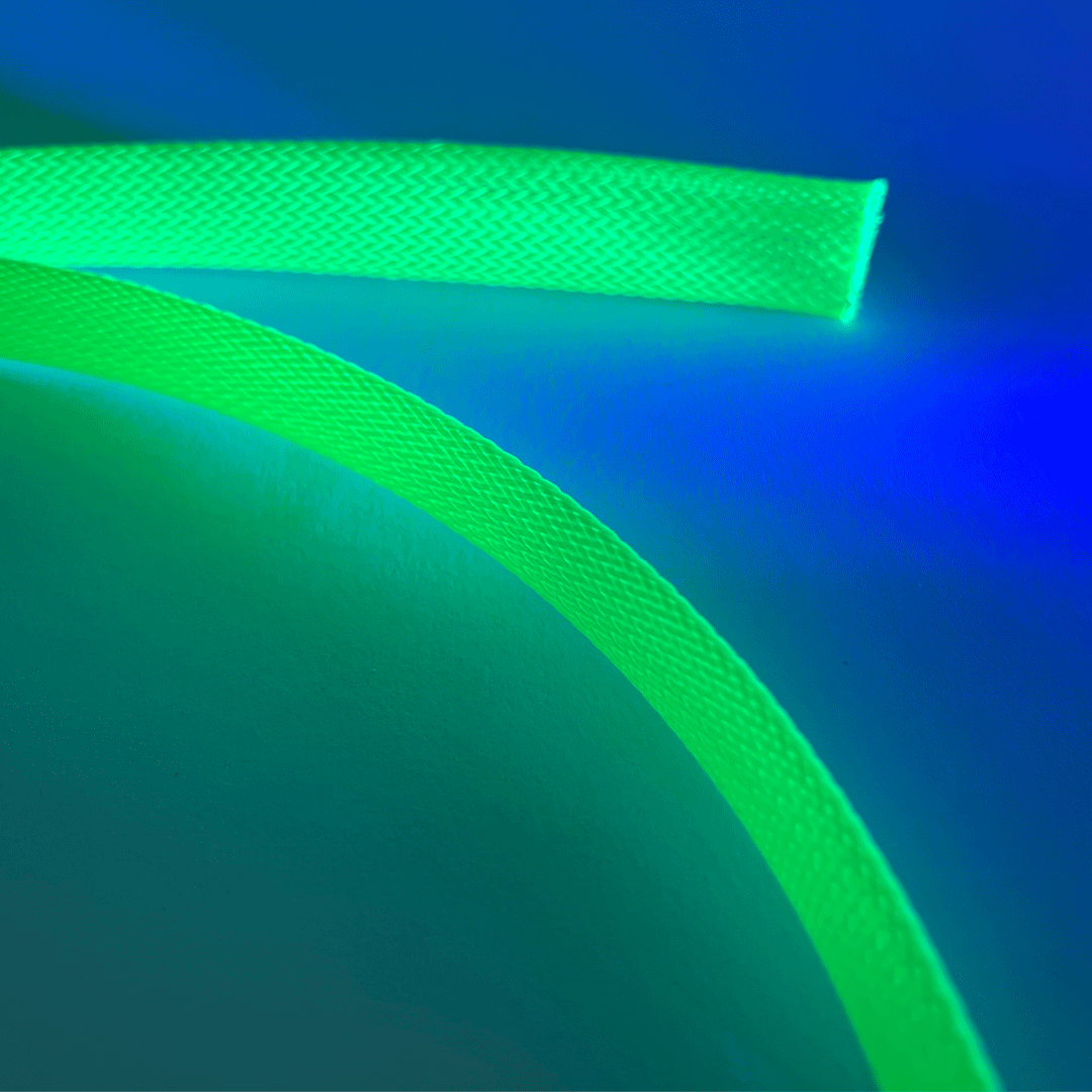 UV-Reactive Fluorescent Polyester Expandable Cable Sleeving
