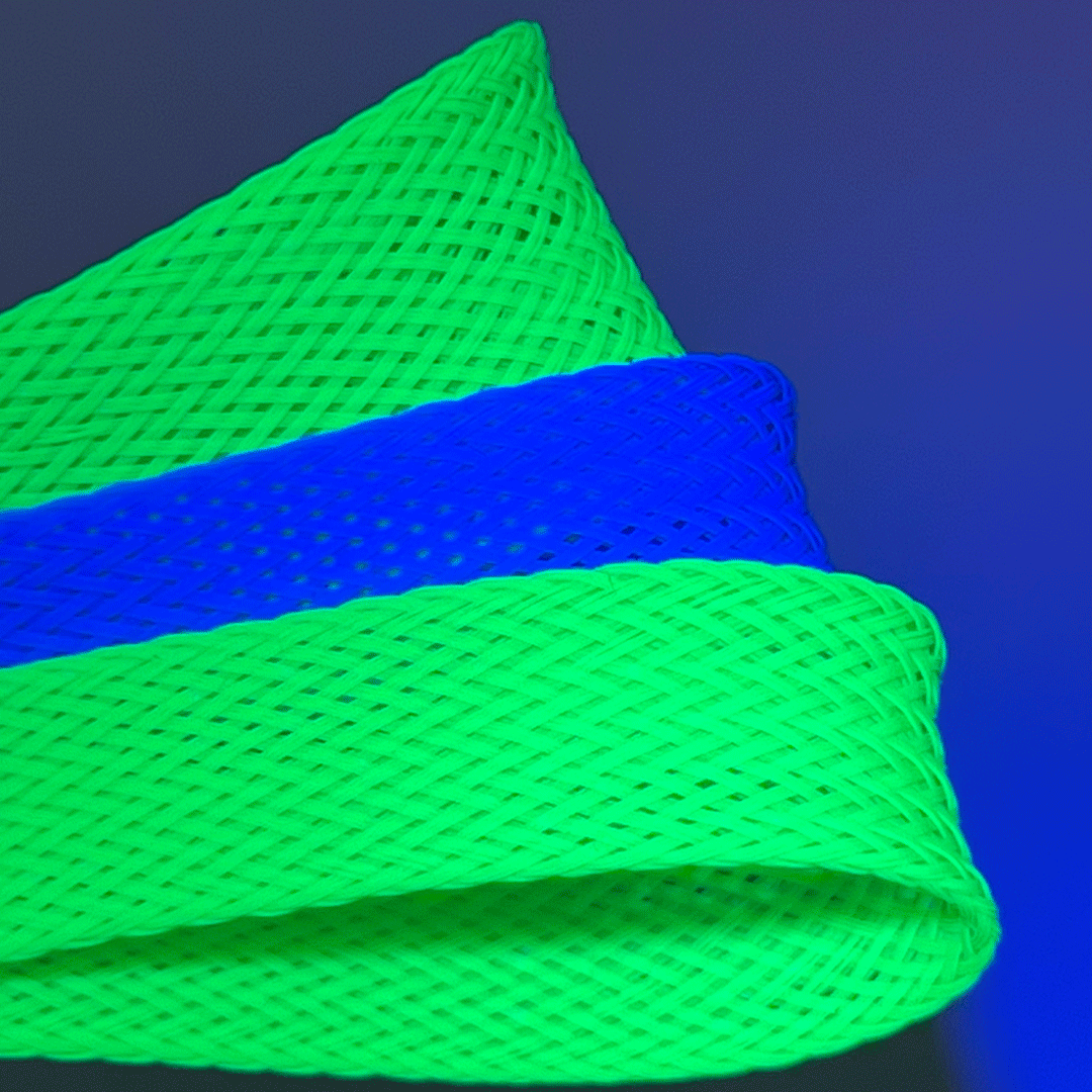 UV-Reactive Fluorescent Polyester Expandable Cable Sleeving