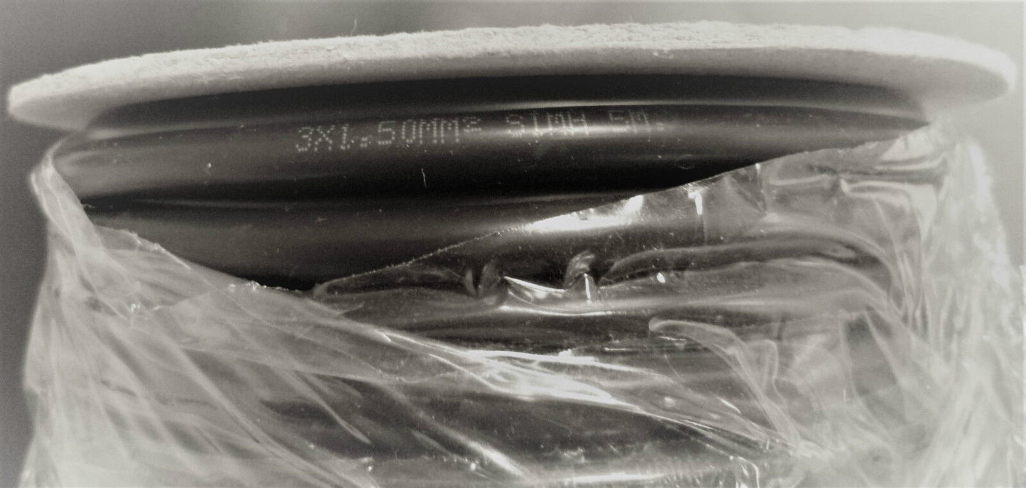 Hi Temp 3 Core 0.75mm Silicone Cable 25MTR Reels Black