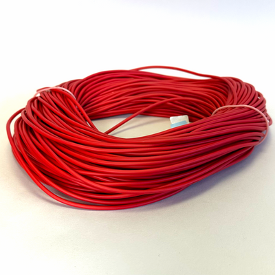 85Deg Flexible PVC Tubing 2mm x 0.5mm x 50 metre Coil Red