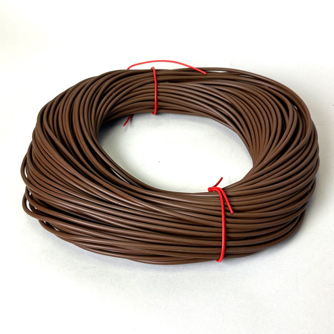 2mm x 0.5mm x 50 metre Coil Brown 85Deg Flexible PVC Tubing