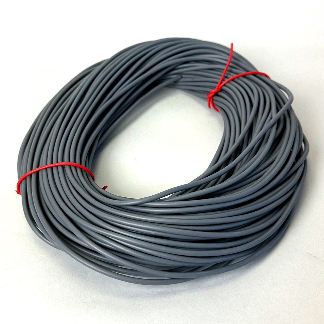 Flexible PVC Tubing 85Deg 2mm x 0.5mm x 50 Metres Grey