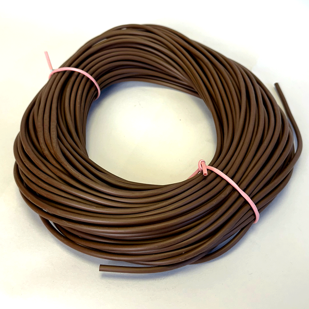 Flexible PVC Tubing 85Deg 3mm x 0.5mm x 40 Metres Brown