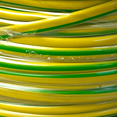 Flexible PVC Tubing 85Deg 10mm x 0.5mm x 100 Metres Green/Yellow