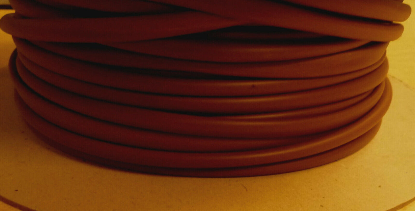 100 Metres of Flexible PVC Tubing 85Deg 6mm x 0.5mm Brown