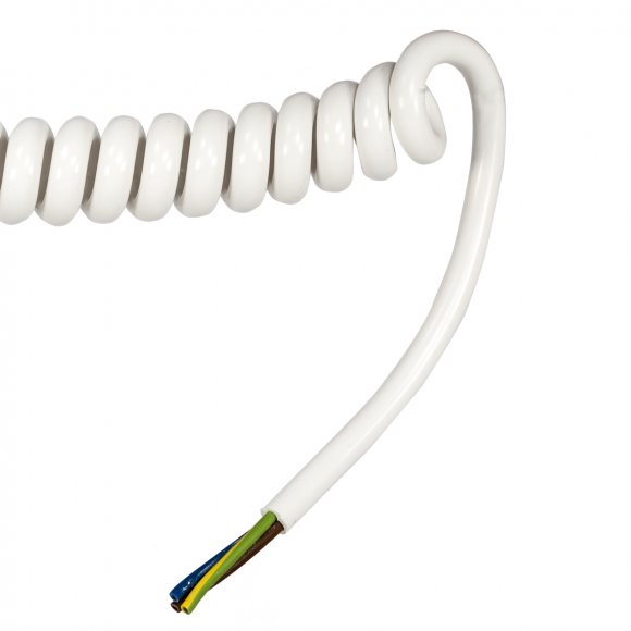 Mains Coiled Cable CROYFLEX PVC/PUR 3 CORE COILED CABLE